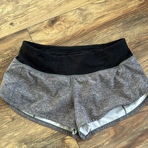 Lululemon Black and Gray Athletic Shorts